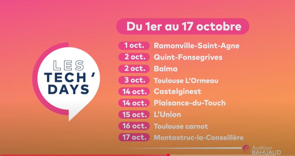 Dates Tech Days audition Bahuaud